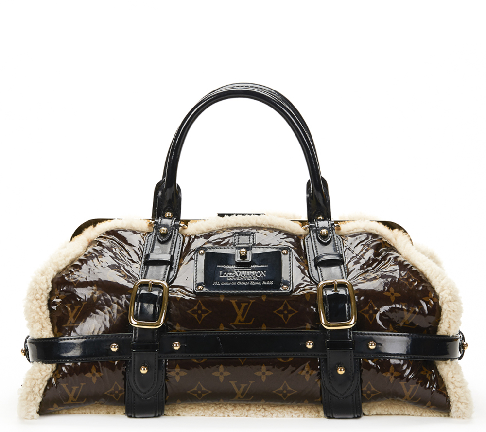 LOUIS VUITTON Storm , - Brown Patent Leather & Shearling Storm   TYPE Tote SERIAL NUMBER RC4087 YEAR