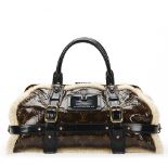 LOUIS VUITTON Storm , - Brown Patent Leather & Shearling Storm   TYPE Tote SERIAL NUMBER RC4087 YEAR