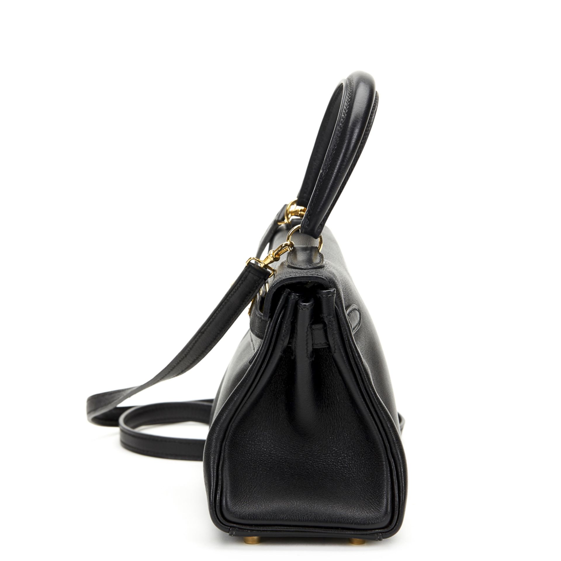 HERMES Kelly 20cm , - Black Swift Leather Vintage Kelly 20cm   TYPE Tote, Shoulder SERIAL NUMBER [A] - Image 11 of 13