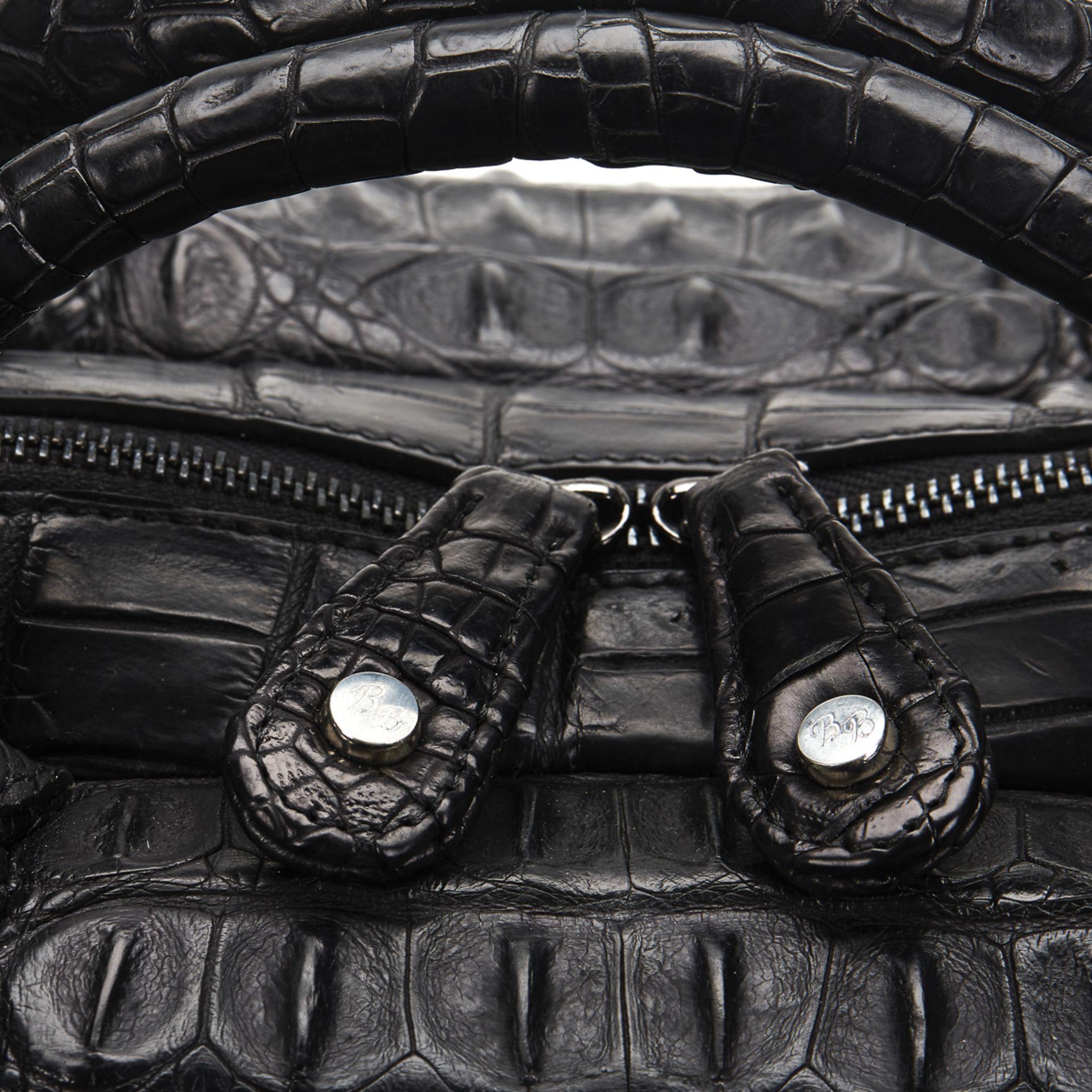 BELINDA BROWN Jet , - Black Crocodile Leather Jet   TYPE Tote SERIAL NUMBER _ YEAR MANUFACTURED ( - Image 6 of 9