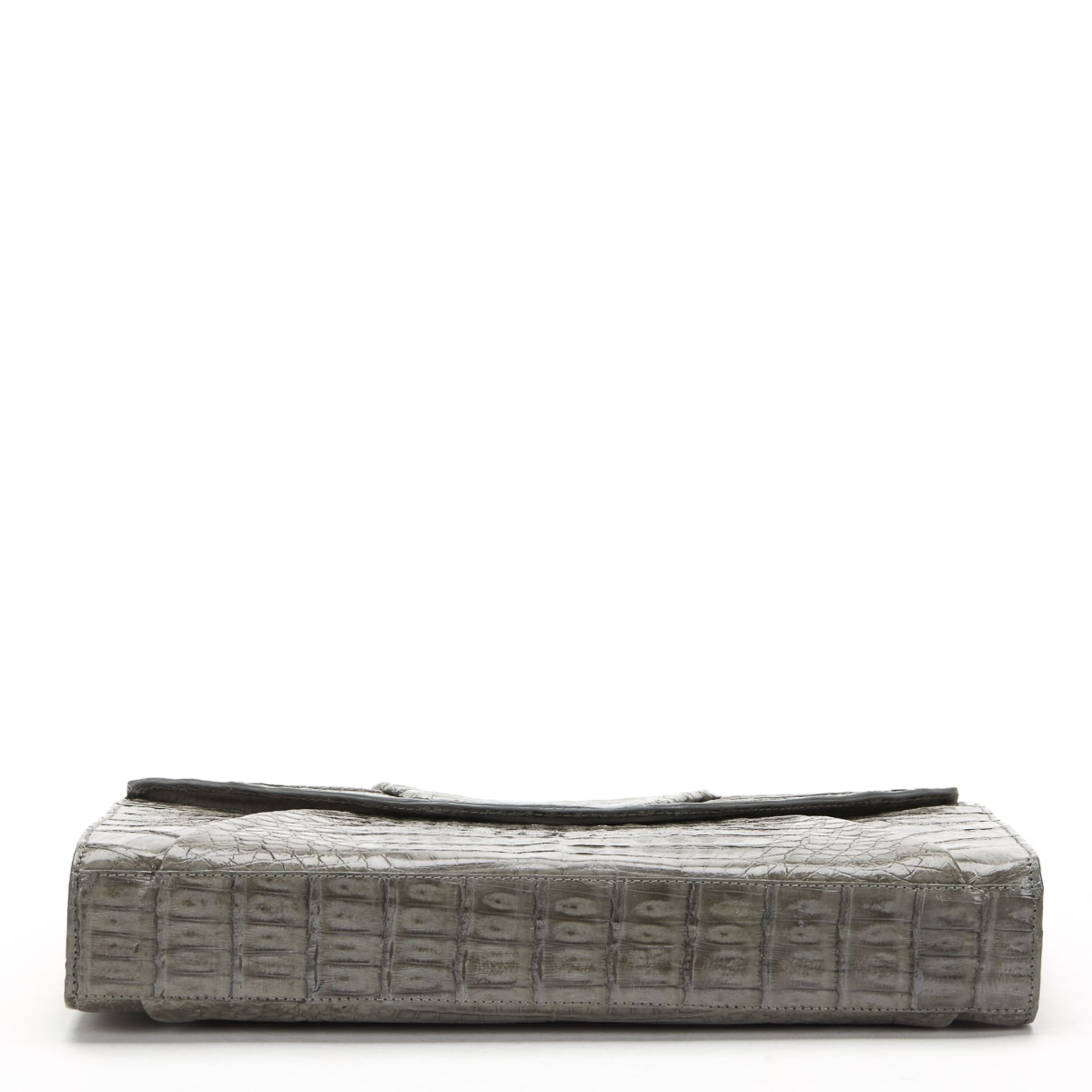 NANCY GONZALEZ Clutch-on-Strap , - Grey Crocodile Leather Clutch-on-Strap   TYPE Shoulder, Clutch, - Image 5 of 9