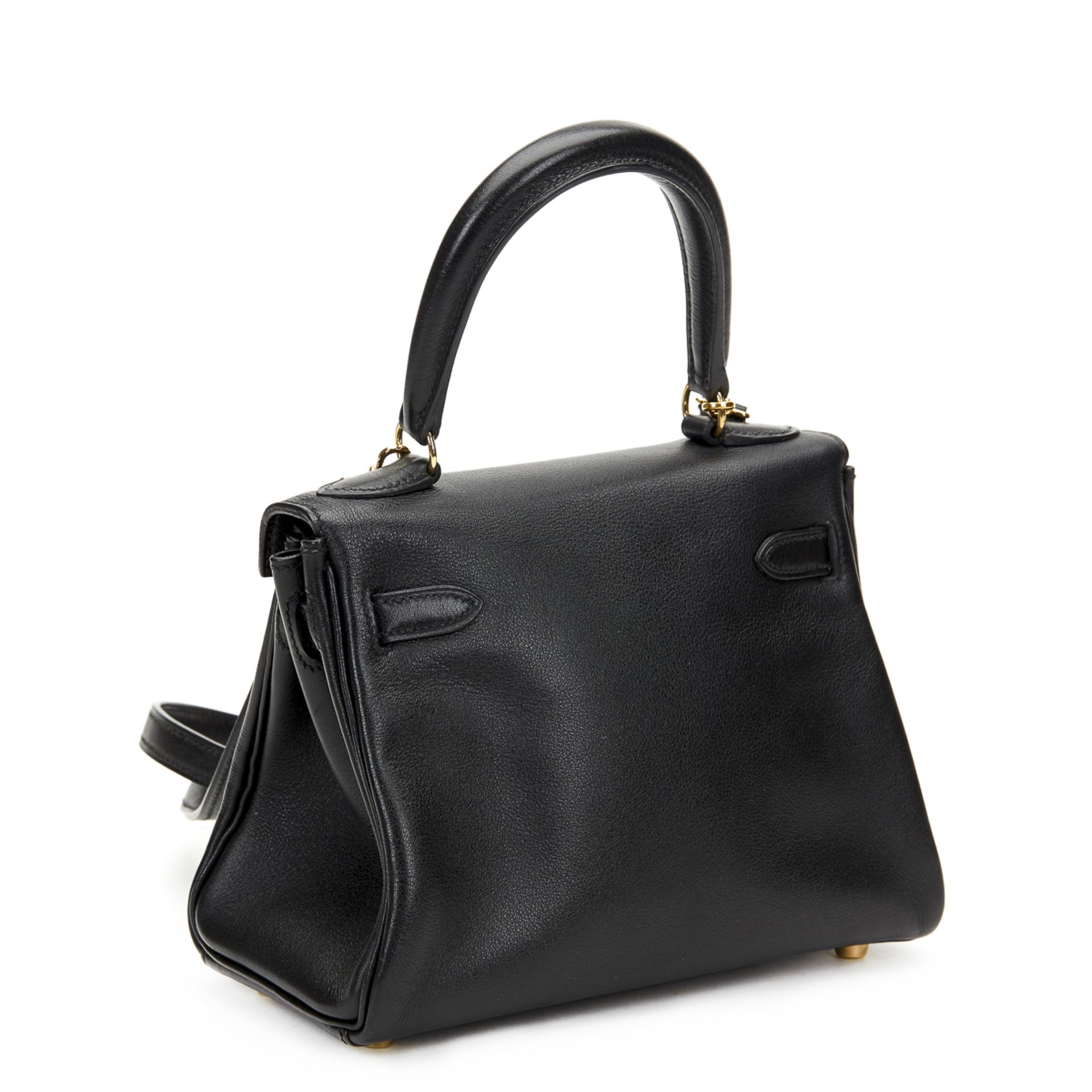 HERMES Kelly 20cm , - Black Swift Leather Vintage Kelly 20cm   TYPE Tote, Shoulder SERIAL NUMBER [A] - Image 2 of 13