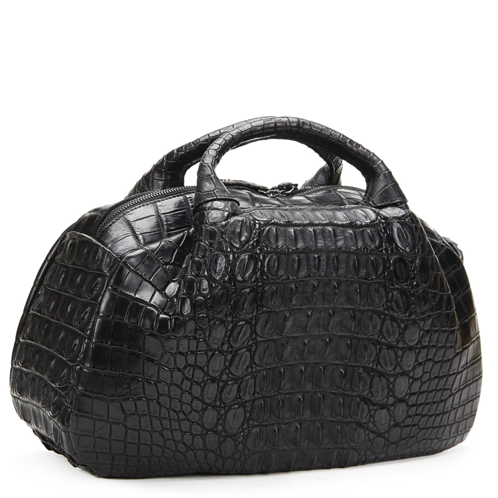 BELINDA BROWN Jet , - Black Crocodile Leather Jet   TYPE Tote SERIAL NUMBER _ YEAR MANUFACTURED ( - Image 4 of 9