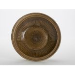 ANTIQUE NORTHERN THAI BROWN GLAZED RIBBED POTTERY DISH 15C   DIMENSIONS   Diameter 21,5cm, Height