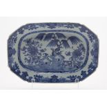 ANTIQUE CHINESE QING BLUE & WHITE SERVING DISH 18TH C.   DIMENSIONS Length 25cm   CONDITION REPORT