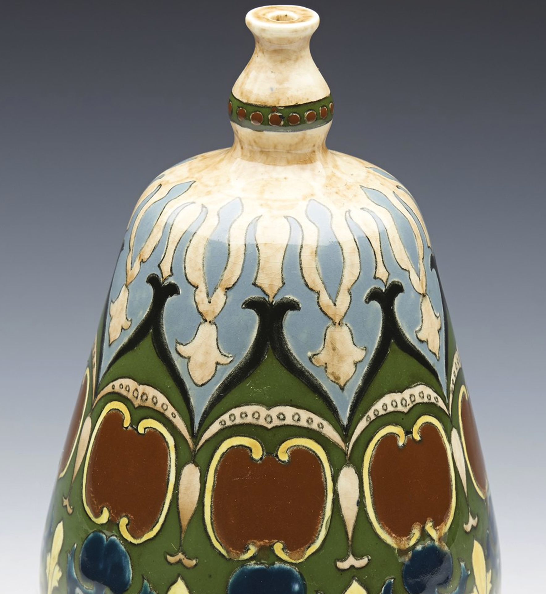 TITLE ART NOVEAU ROYAL BONN OLD DUTCH VASE C.1900   DIMENSIONS   Height 20cm, Diameter 12cm - Image 7 of 9