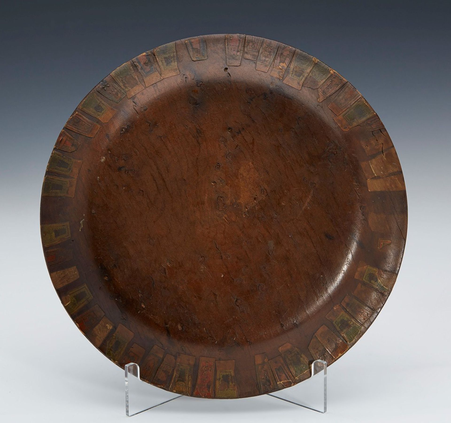 ANTIQUE SOUTH AMERICAN CIGAR LABEL COLLAGE PLATE c.1900   DIMENSIONS   Diameter 24cm   CONDITION - Bild 5 aus 7