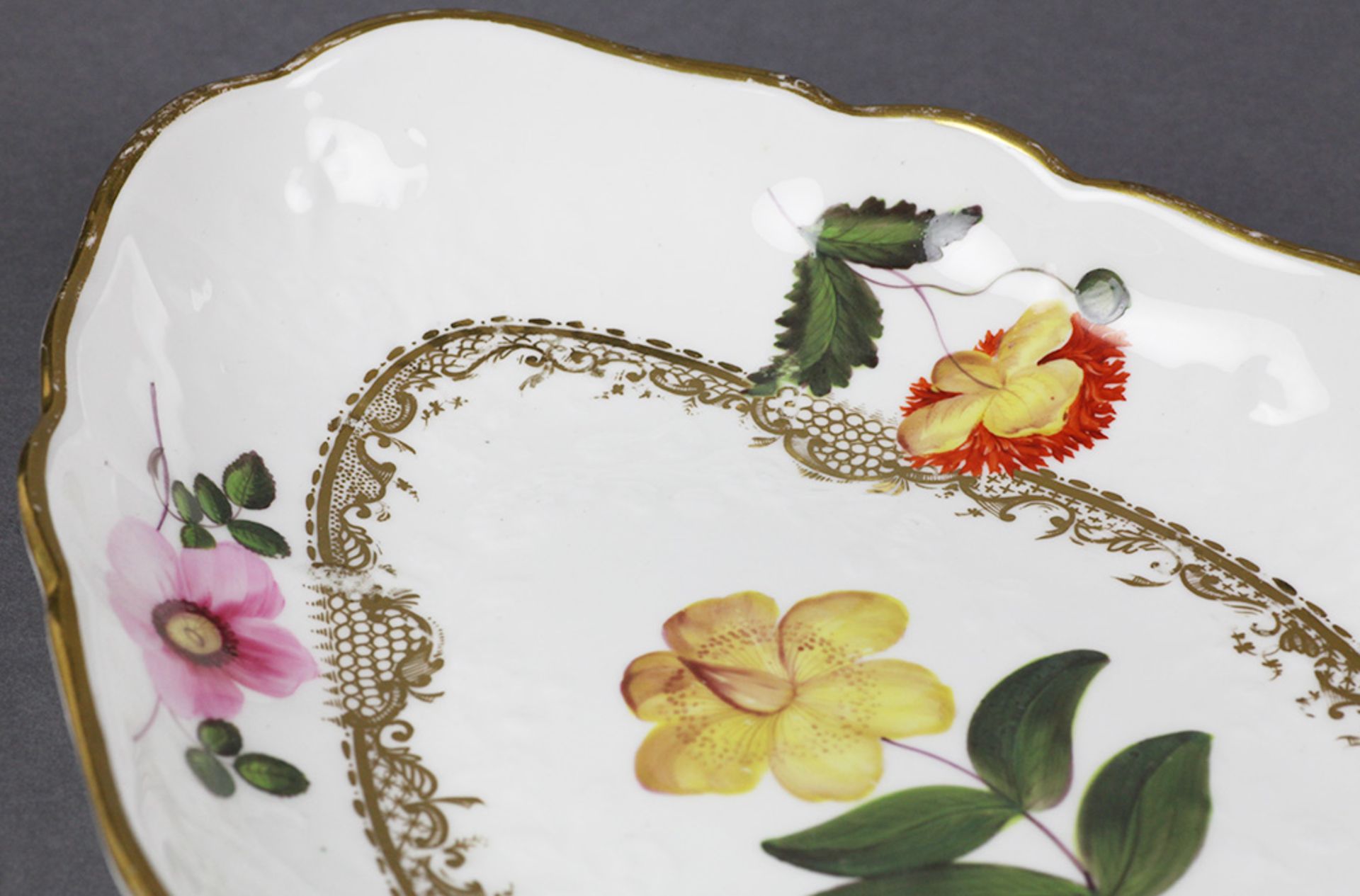 ANTIQUE COALPORT BOTANICAL DISH WILLIAM BILLINGSLEY C.1810   DIMENSIONS   Length 28,5cm, Width 19, - Bild 10 aus 10