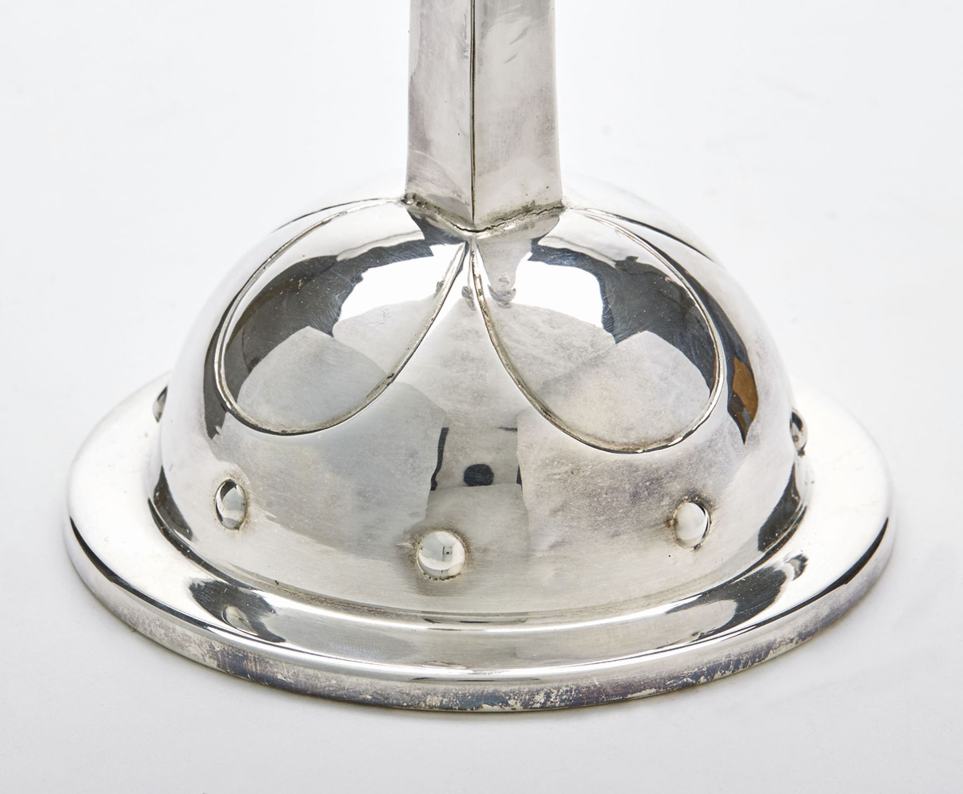 JUGENDSTIL WMF SILVER PLATED CANDLESTICK HUGO LEVEN c.1905   DIMENSIONS   Height 27cm, Diameter 10. - Image 6 of 7