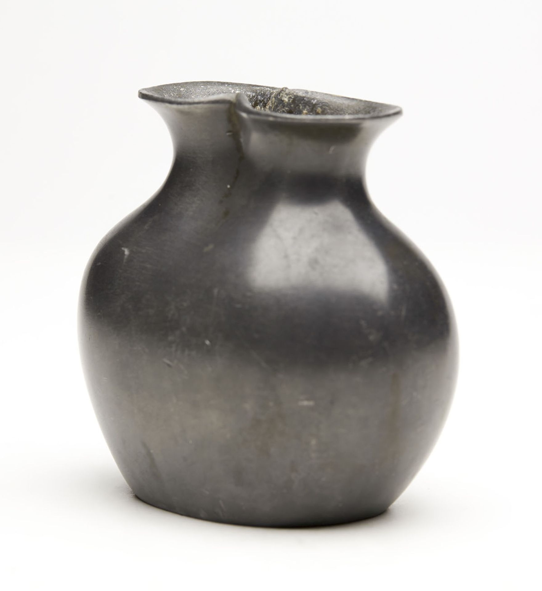 DANISH JUST ANDERSEN PINCHED TOP PEWTER VASE EARLY c.1920   DIMENSIONS   Height 8,25cm, Width 8,5cm - Image 4 of 8
