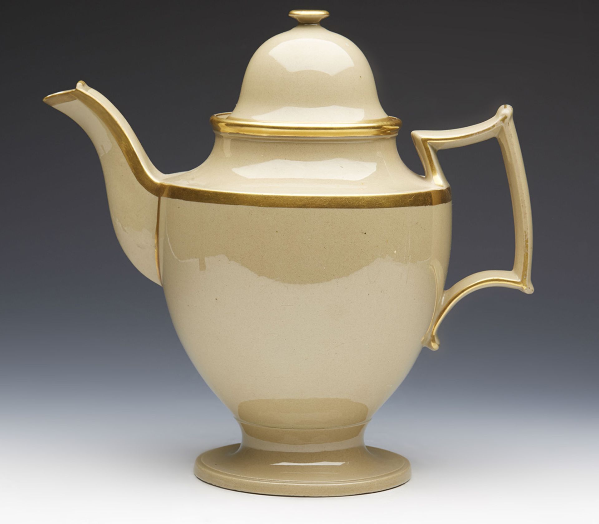 ANTIQUE ENGLISH DRABWARE TEAPOT POSSIBLY SPODE EARLY 19TH C   DIMENSIONS   Height 22,5cm, Width 22, - Image 5 of 8