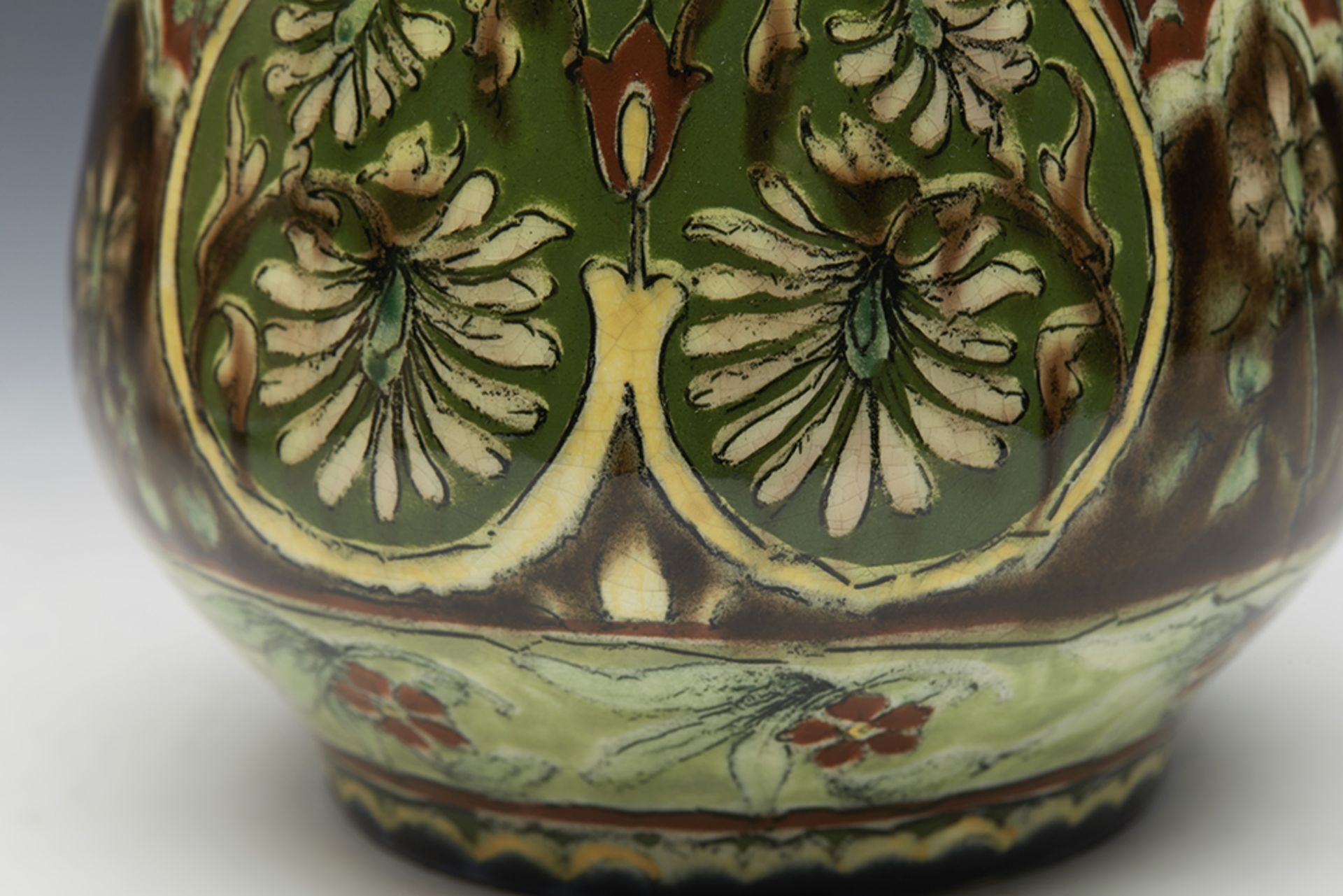 ART NOVEAU ROYAL BONN OLD DUTCH VASE C.1900   DIMENSIONS   Height 20,5cm, Diameter 12cm - Image 5 of 15