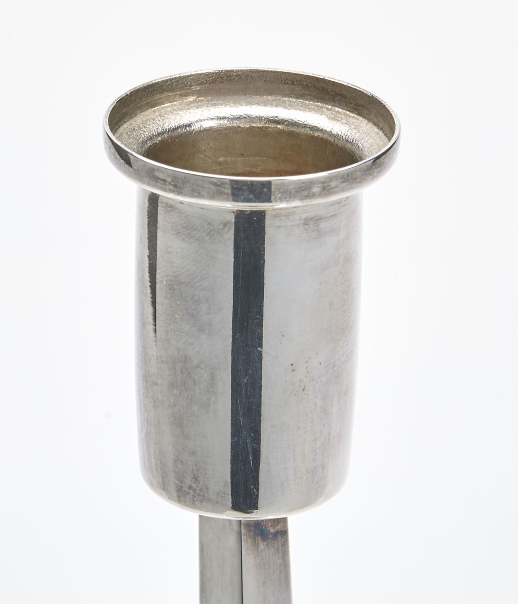 JUGENDSTIL WMF SILVER PLATED CANDLESTICK HUGO LEVEN c.1905   DIMENSIONS   Height 27cm, Diameter 10. - Image 5 of 7