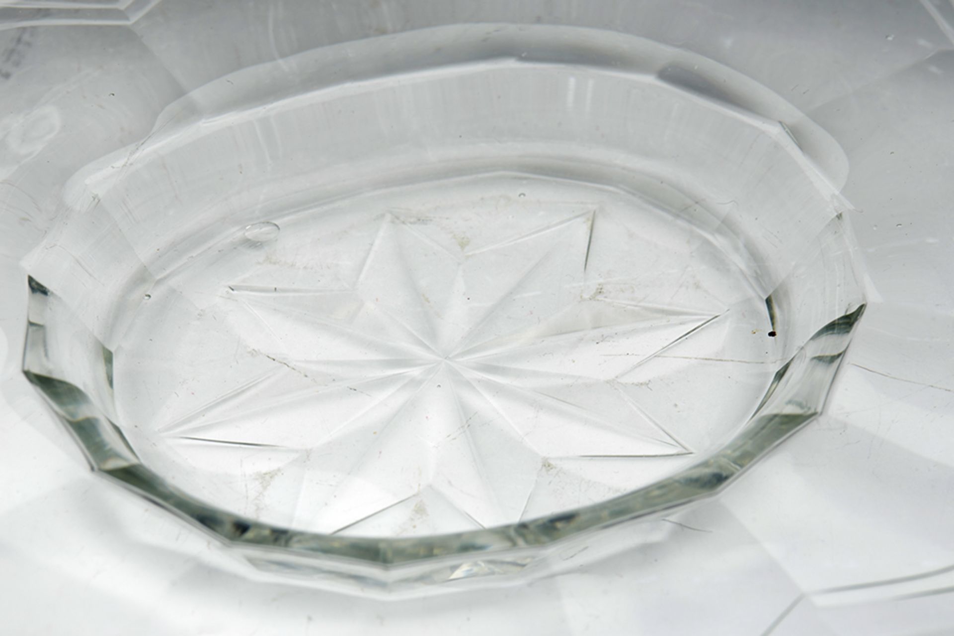 ANTIQUE CUT GLASS LIDDED BUTTER DISH AND STAND EARLY 19TH C.   DIMENSIONS   Height 19cm, Length 25, - Image 7 of 15