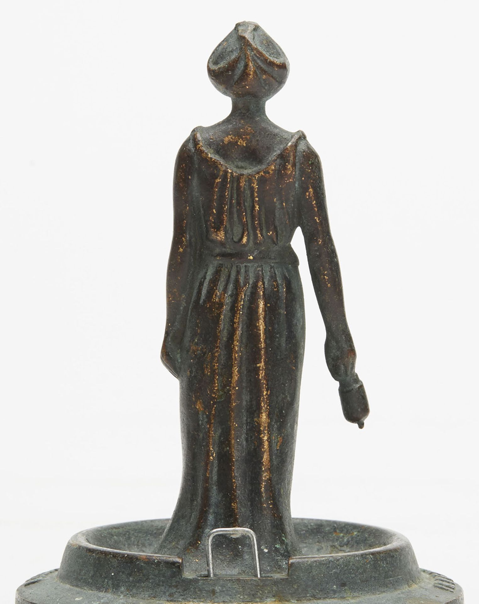 ART NOUVEAU BRONZE FIGURAL CAR MASCOT ON STAND c.1910   DIMENSIONS   Height 13cm   CONDITION REPORT - Image 4 of 10