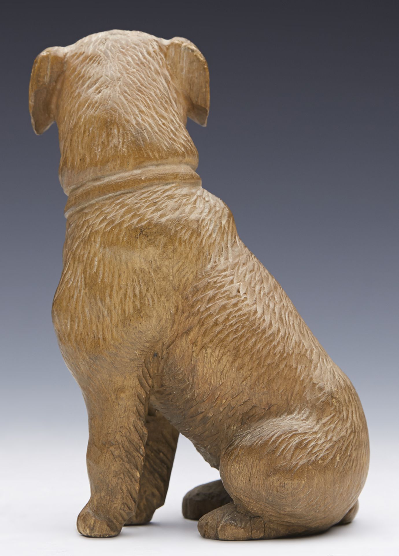 ANTIQUE CARVED BLACKFOREST FIGURE OF A SEATED DOG 19TH C.   DIMENSIONS   Height 10,5cm, Length 7cm - Image 14 of 14