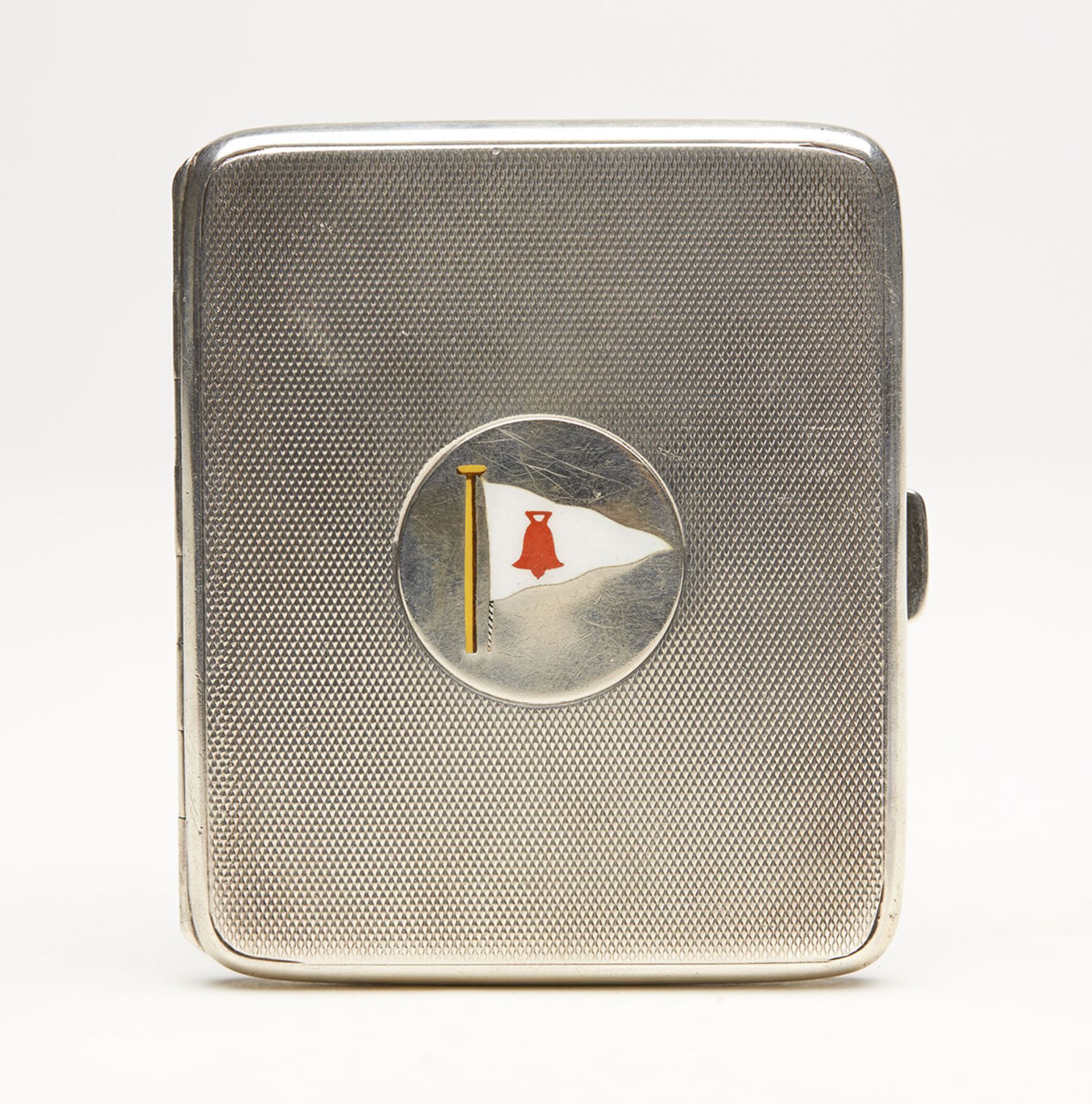 ART DECO ENAMELLED SHIPPING LINE SILVER CIGARETTE CASE 1935   DIMENSIONS   Height 8,75cm, Width 7cm - Image 8 of 8