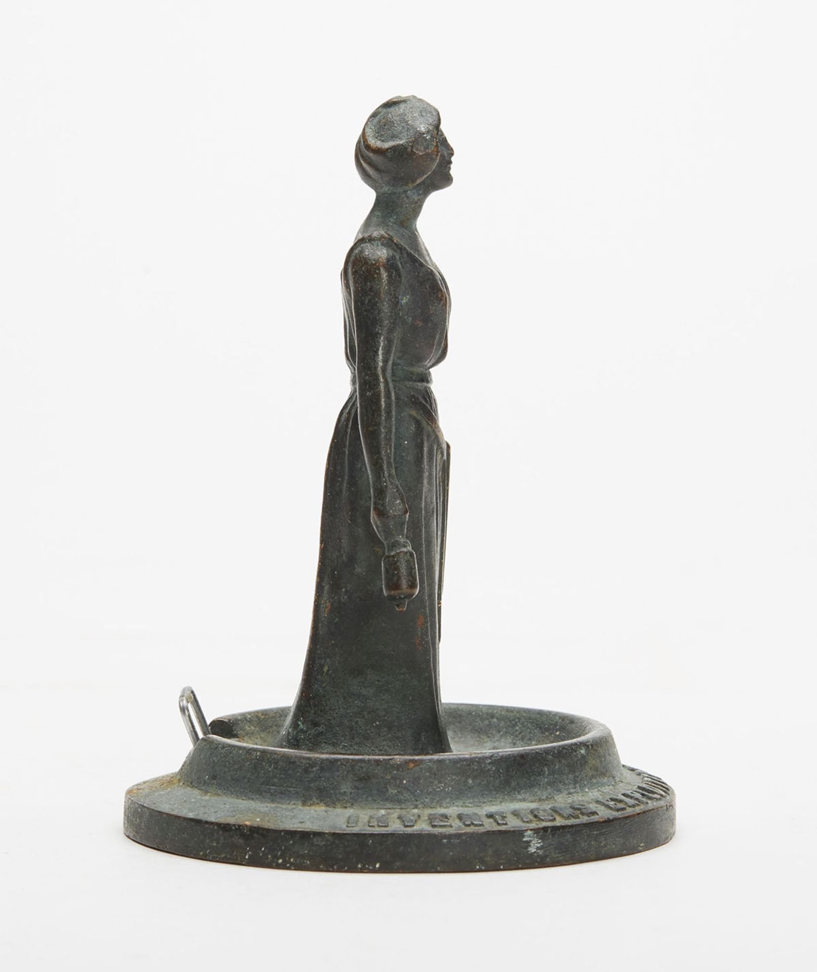 ART NOUVEAU BRONZE FIGURAL CAR MASCOT ON STAND c.1910   DIMENSIONS   Height 13cm   CONDITION REPORT - Image 2 of 10