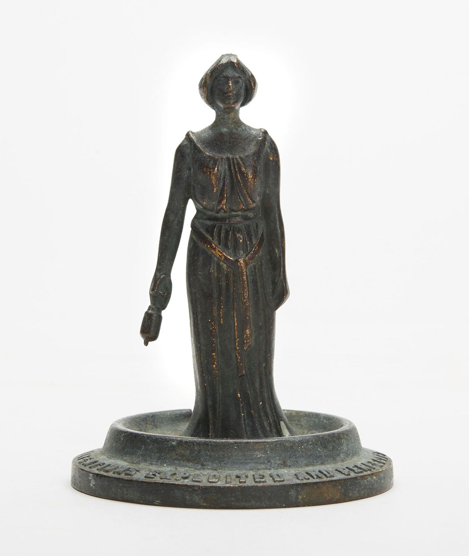 ART NOUVEAU BRONZE FIGURAL CAR MASCOT ON STAND c.1910   DIMENSIONS   Height 13cm   CONDITION REPORT