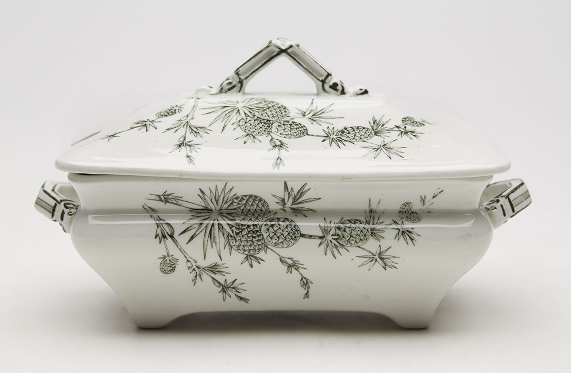 AESTHETIC MOVEMENT RIDGWAYS PINE CONE CENIS SAUCE BOAT 1871   DIMENSIONS   Height 11cm, Length 18, - Image 5 of 8