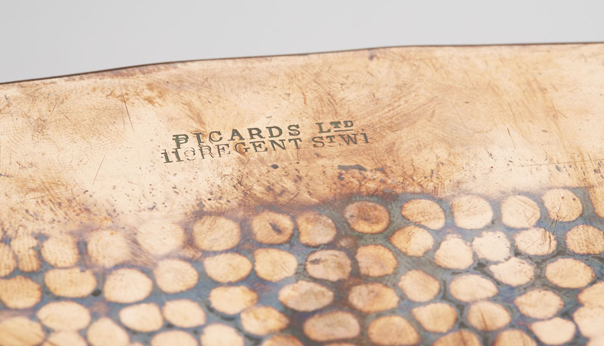 ARTS & CRAFTS QUALITY OVAL COPPER TRAY MARKED PICARDS c1910   DIMENSIONS   Length 46,25cm, Width - Image 4 of 8