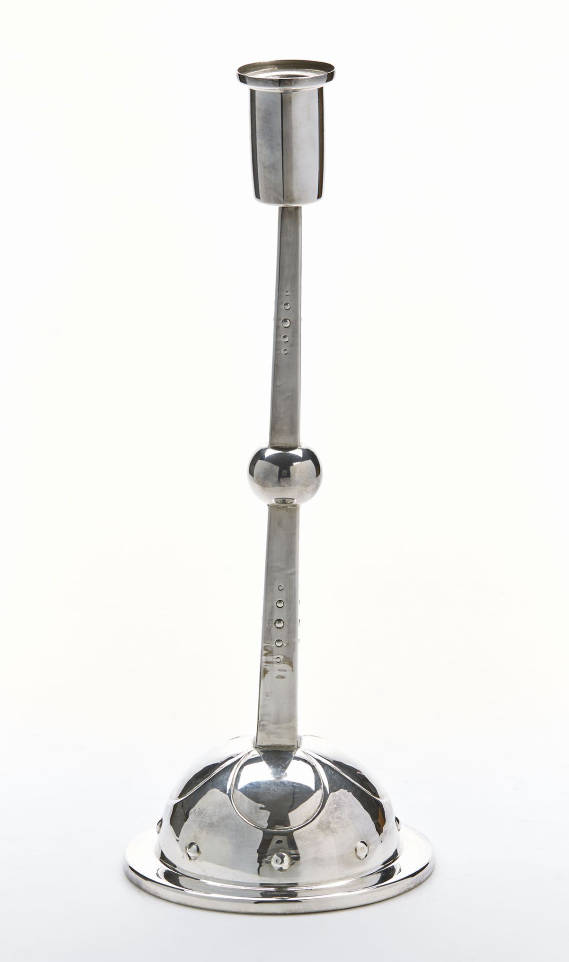 JUGENDSTIL WMF SILVER PLATED CANDLESTICK HUGO LEVEN c.1905   DIMENSIONS   Height 27cm, Diameter 10. - Image 7 of 7