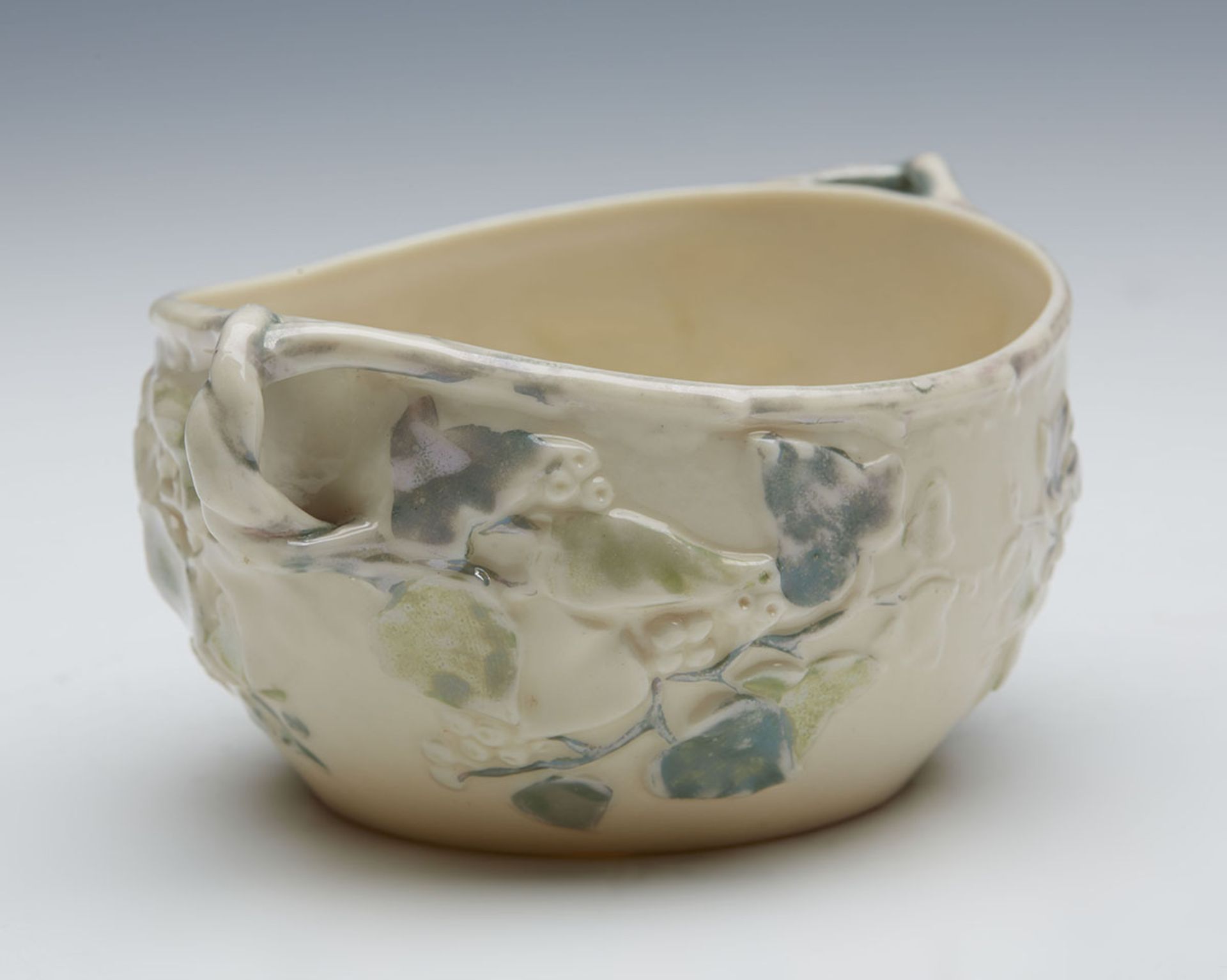 ANTIQUE BELLEEK 2ND PERIOD LUSTRE GLAZED BOWL 1891-1926   DIMENSIONS   Height 5,5cm, Width 12, - Image 5 of 7