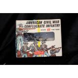 Very Rare Vintage Airfix HO and OO Scale American Civil War Confederate Infantry Figures. Complete