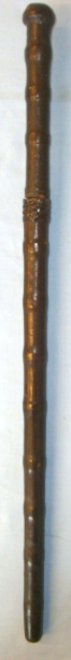 Late Victorian/ Boer War Era British Officer's Brown Leather Covered Wood Swagger Sword Stick With - Image 3 of 3