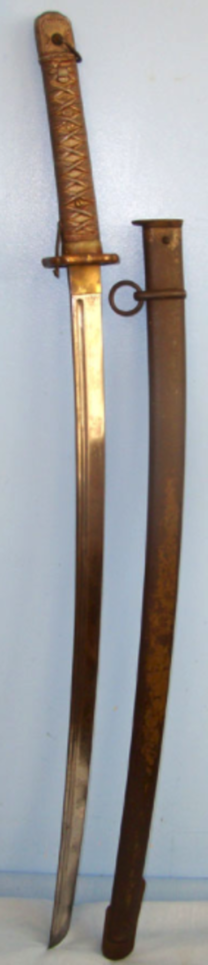 WW2 Japanese NCO's Type 95 Katana By The Lijima Swords Factory With Kokura Arsenal Mark And - Image 3 of 3