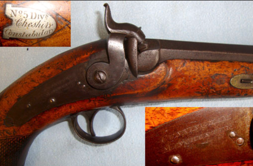 Victorian, English 1840-1850 John Cunningham, Manchester 20 Bore, Percussion Police Pistol With - Image 2 of 3