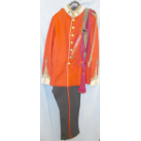 Captains Full Dress Uniform (Scarlet Tunic & Black Overall Trousers) Essex Regiment.   This is an