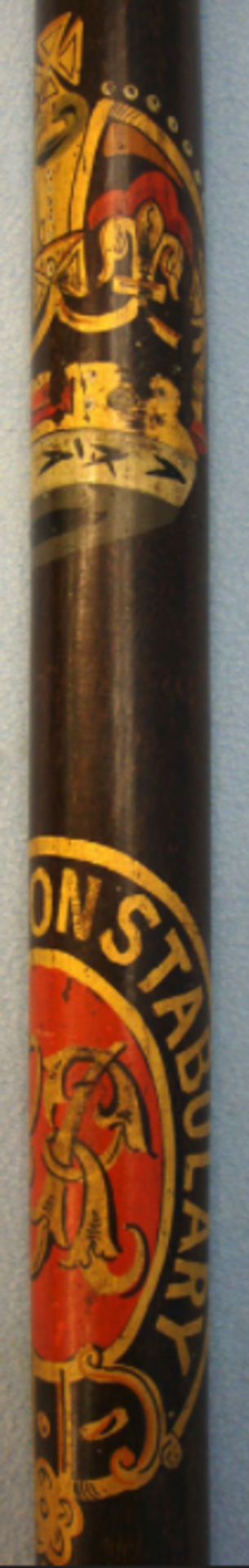 A Long Two Piece Police Truncheon, Hand Decorated, Kings Crown, To Fifeshire Constabulary.   Fife - Image 3 of 3