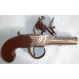 C1820 English Thomas Spencer,London, .45Ó Bore Flintlock Pocket Pistol With Screw Off Barrel.