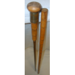 Victorian Era English Gentleman's Cane Sword Stick With Brass Fittings Marked ÔBernard 4 Church