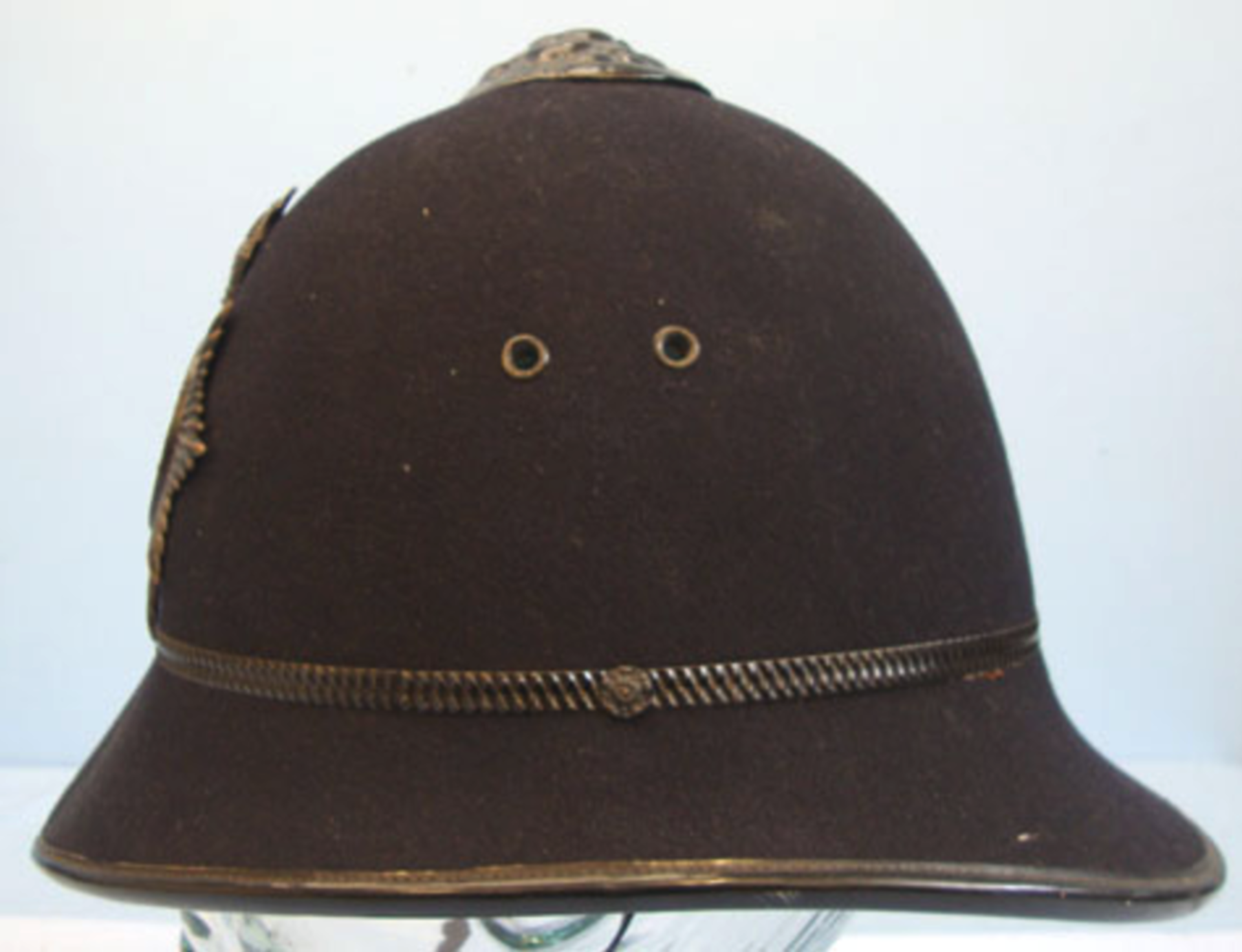 Kings Crown Kent Constabulary Police Male Constable's/ Sergeant's 2 Panel Helmet With Night Plate, - Bild 3 aus 3