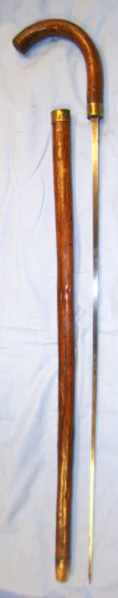 Victorian Customs Officer's Hawthorne Sword Stick By Mole Birmingham.   Victorian Customs Officer'