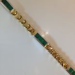 18CT Emerald Bracelet Pre-Owned