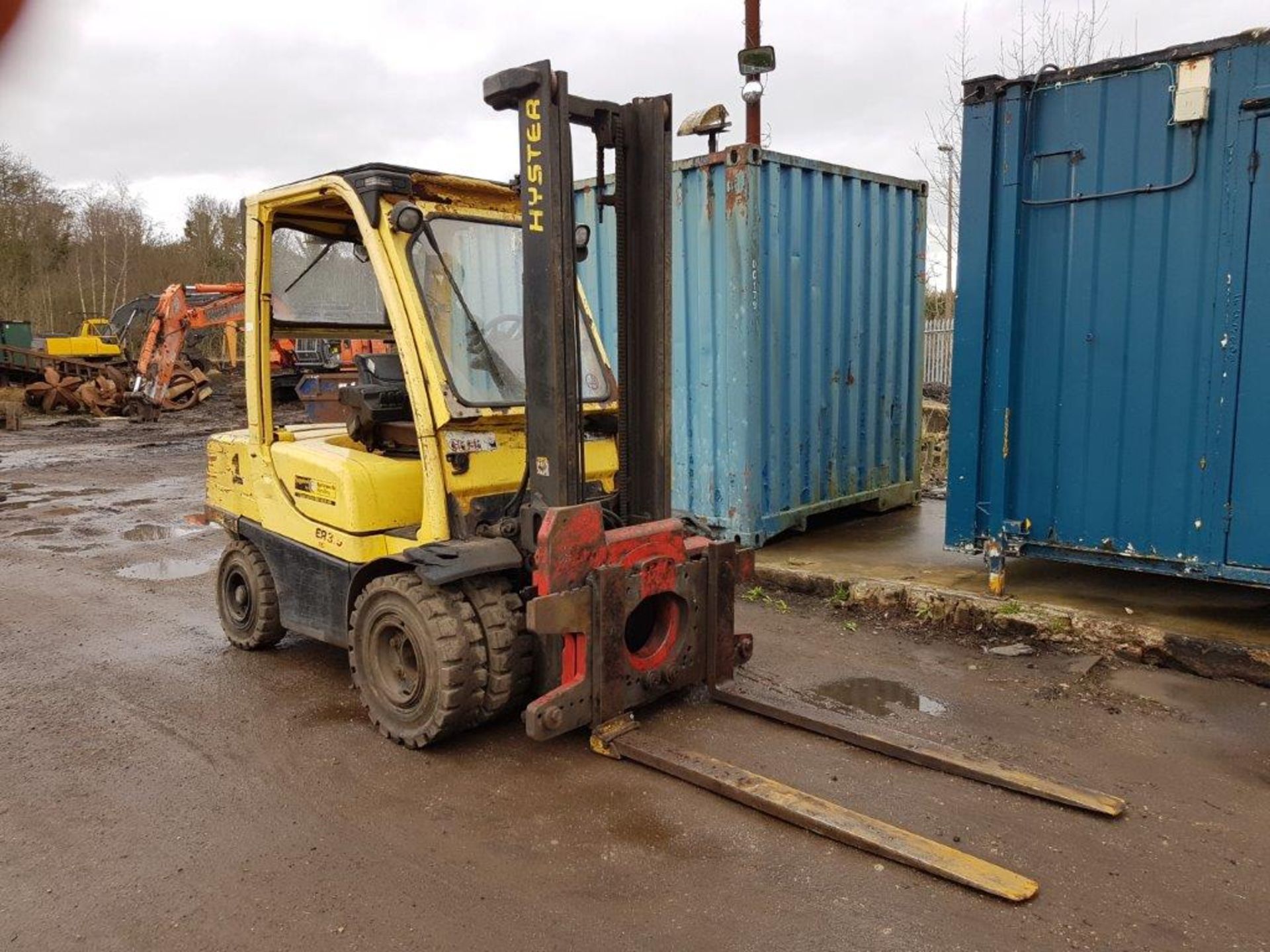 Hyster H35D Forklift 2007, good condition 3.5 tonne diesel truck with rotating forks