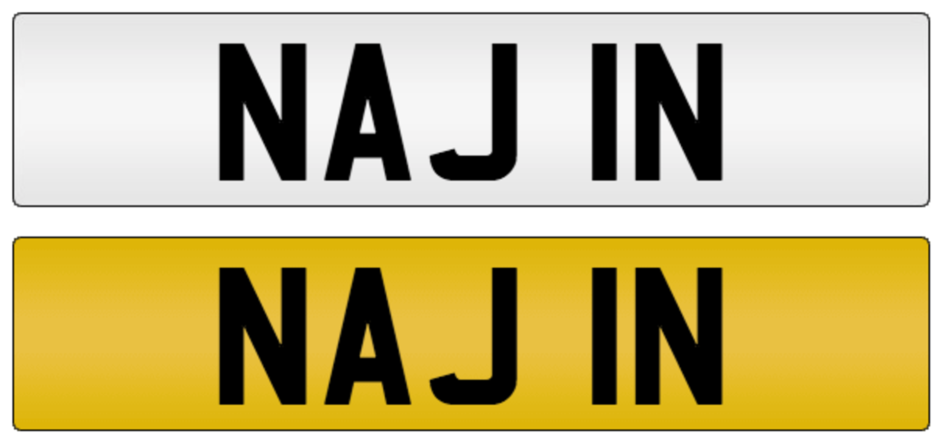 NAJ 1N on DVLA retention certificate, ready to transfer