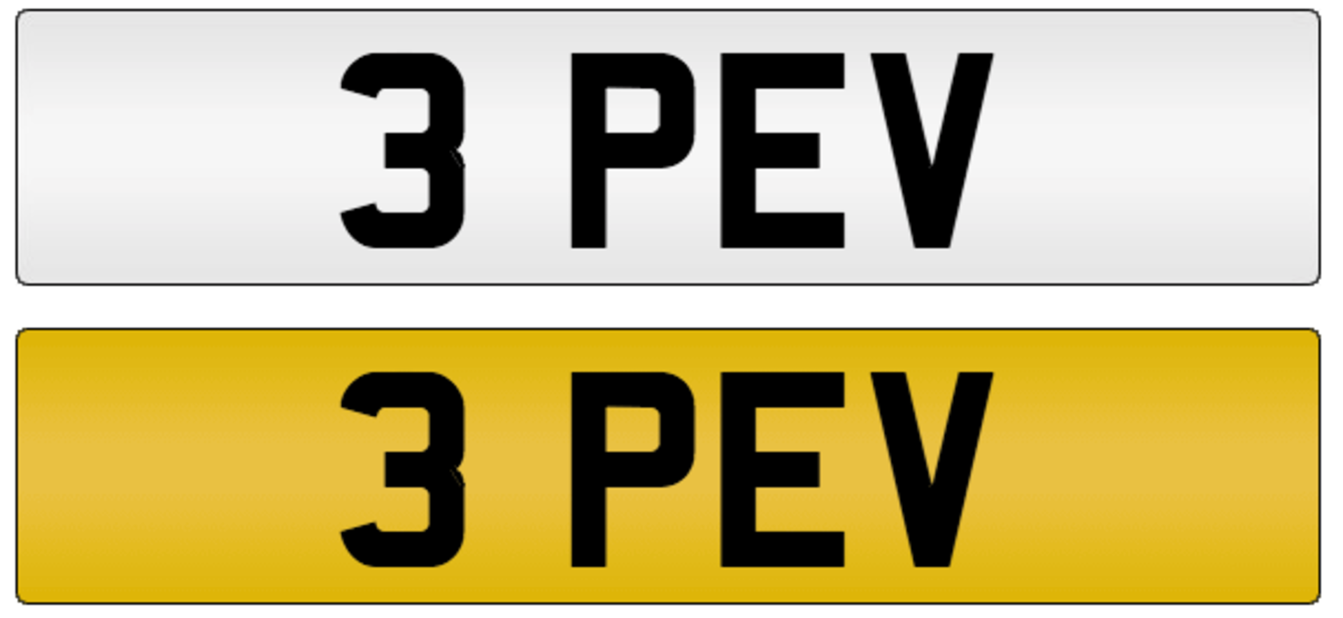 3 PEV on DVLA retention certificate, ready to transfer