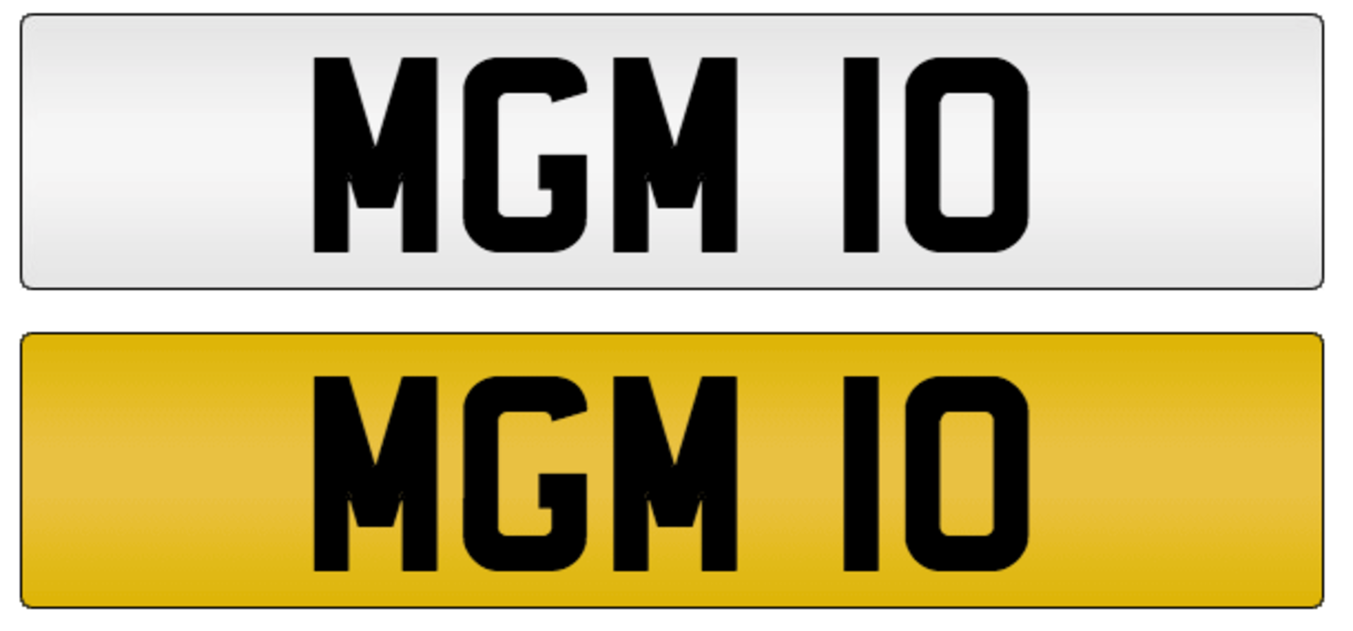 MGM 10 on DVLA retention certificate, ready to transfer