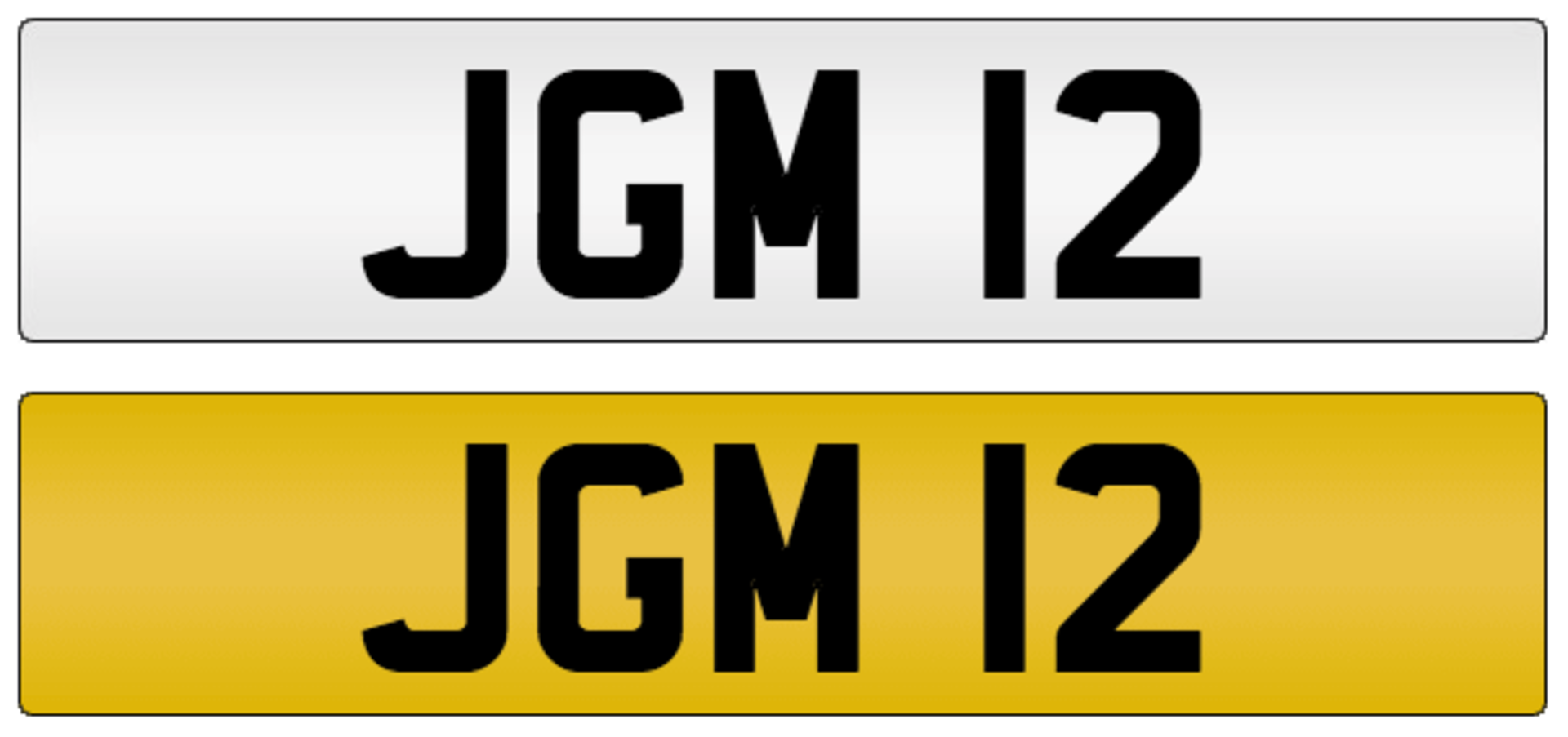 JGM 12 on DVLA retention certificate, ready to transfer