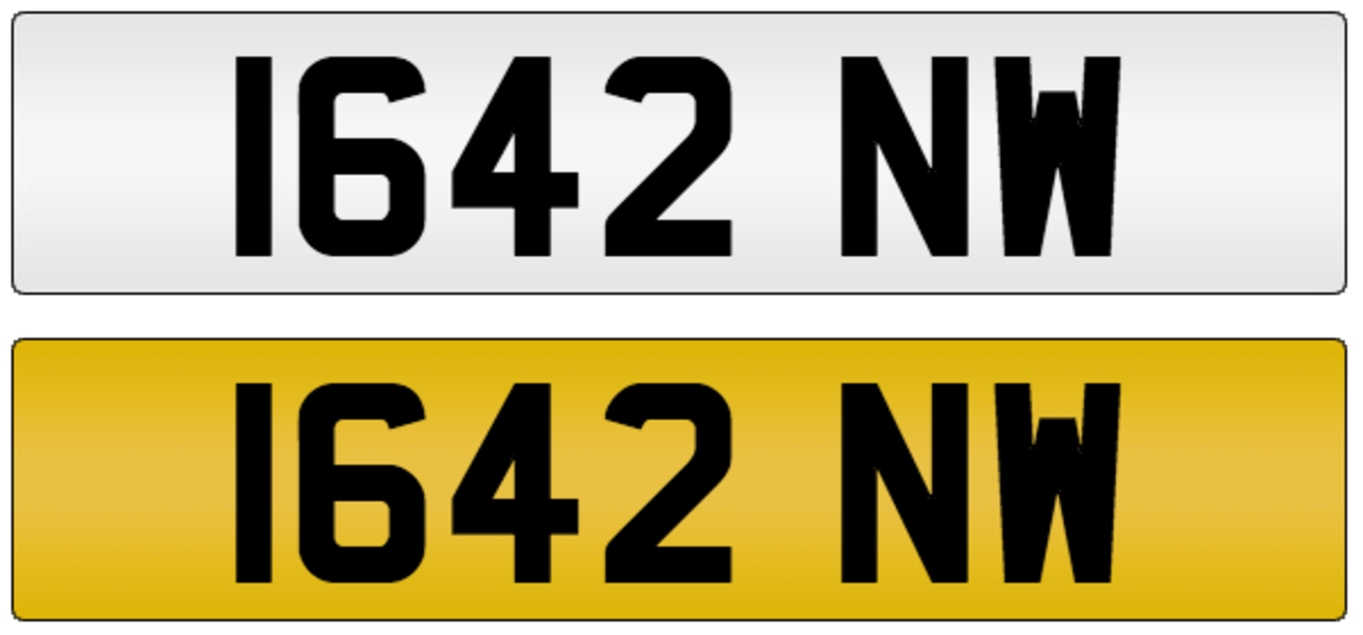 1642 NW on DVLA retention certificate, ready to transfer