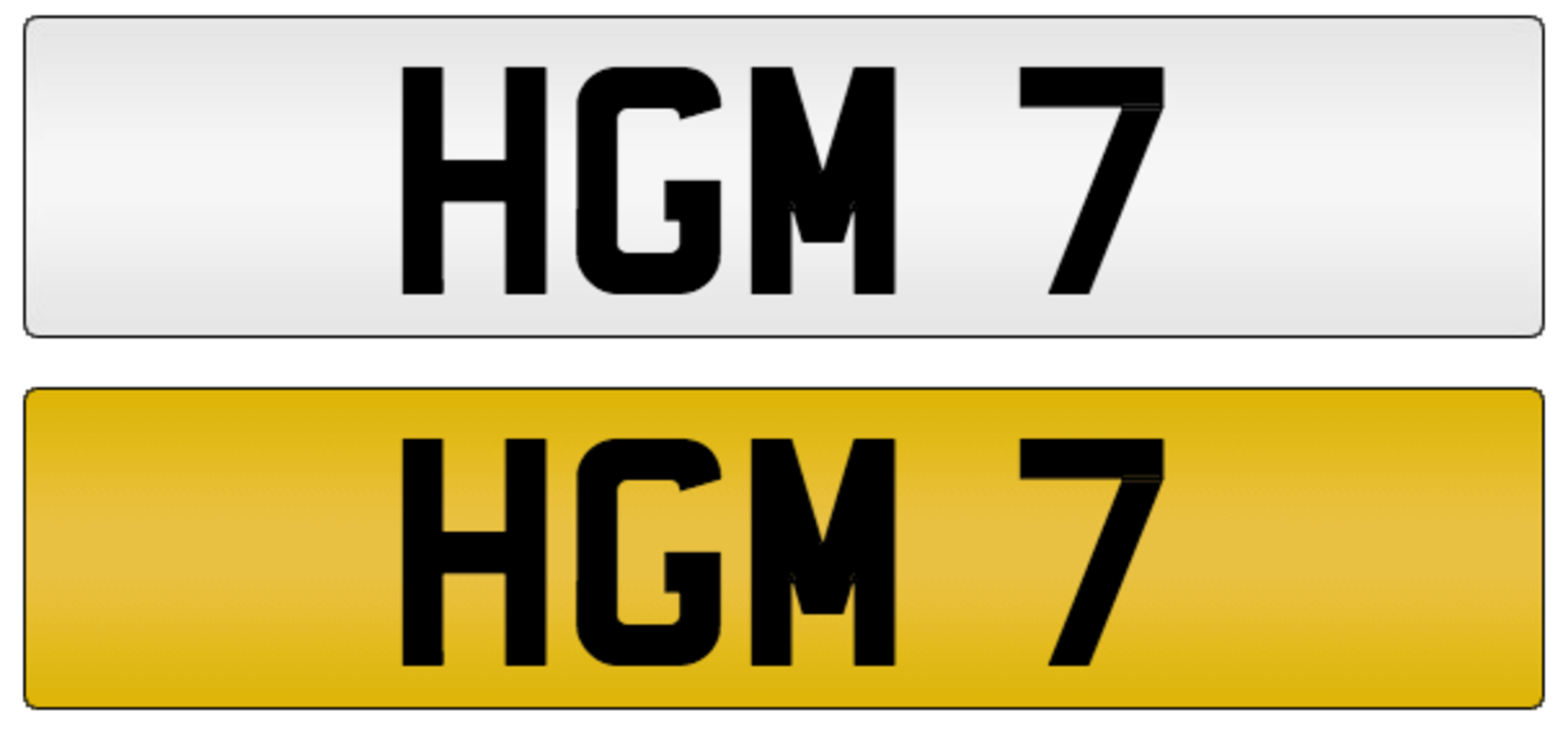 HGM 7 on DVLA retention certificate, ready to transfer