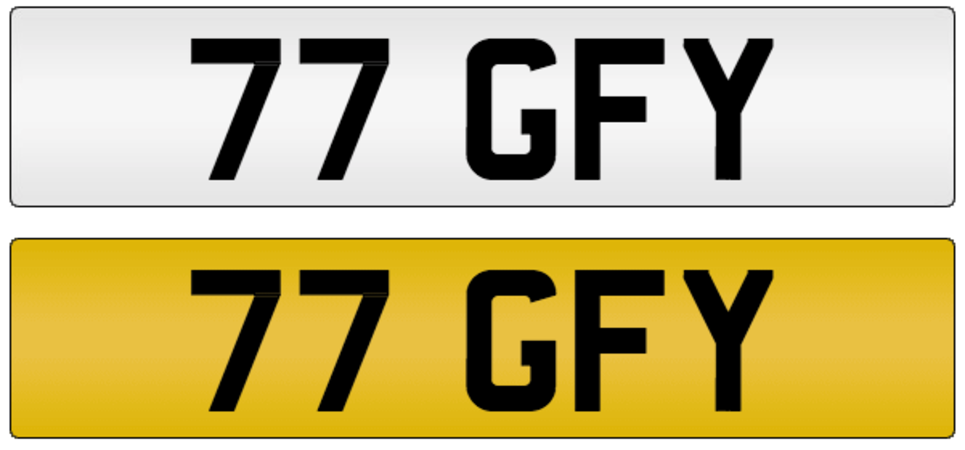 77 GFY on DVLA retention certificate, ready to transfer