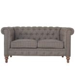 Maldon Tweed Chesterfield 2 Seater Sofa Maldon is a classic Chesterfield sofa complete with