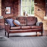 Chestnut 3 Seater Leather Sofa The Chestnut 3 seater Sofa is solidly constructed on a wood frame,