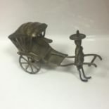 Silver Plated rickshaw placecard holder. Includes free UK delivery