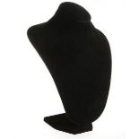 Trade Quantity - 5 x Jewellery Display Upright Busts in a Black Velvet Finish - 8" Includes free